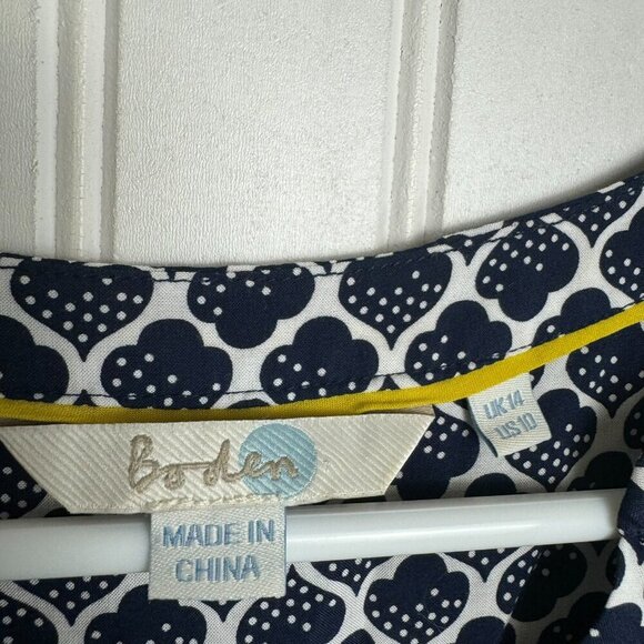 Boden Navy and White Sleeveless Blouse - Picture 3 of 6